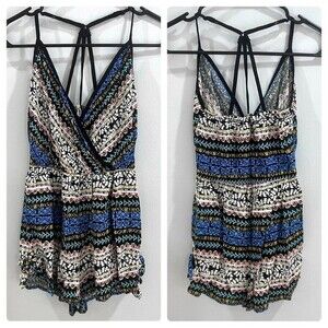 Boho strappy back romper size XS